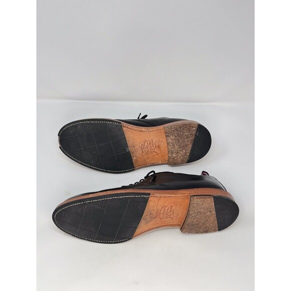 J Crew Mens Shoes Black Oar Stripe Italian Leather Derby Lace Up Formal US 8 - Picture 7 of 14